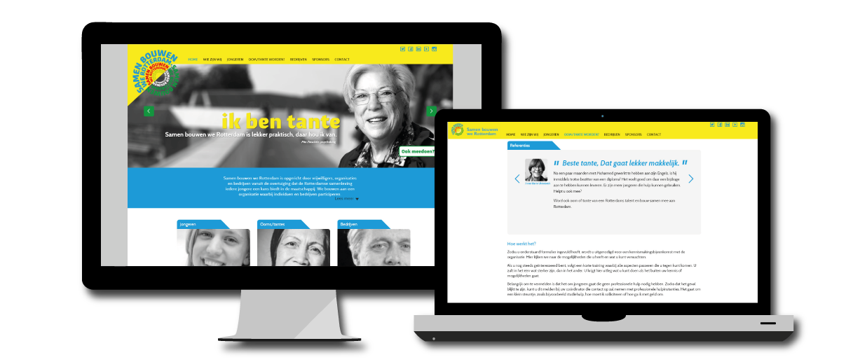 Techniek, realisatie nieuwe website voor Samen bouwen we Rotterdam